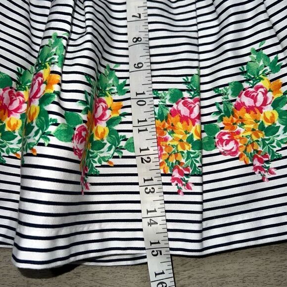 Janie & Jack Striped Floral Boarder Skirt in Midsummer Garden, Girls 10 - Picture 5 of 14